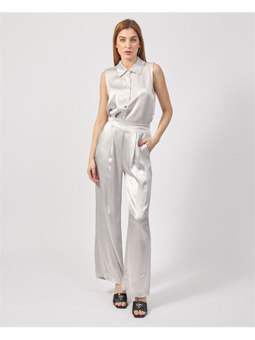 Yes Zee women's trousers with pleats and elasticated waist YES ZEE | P367-EN000819